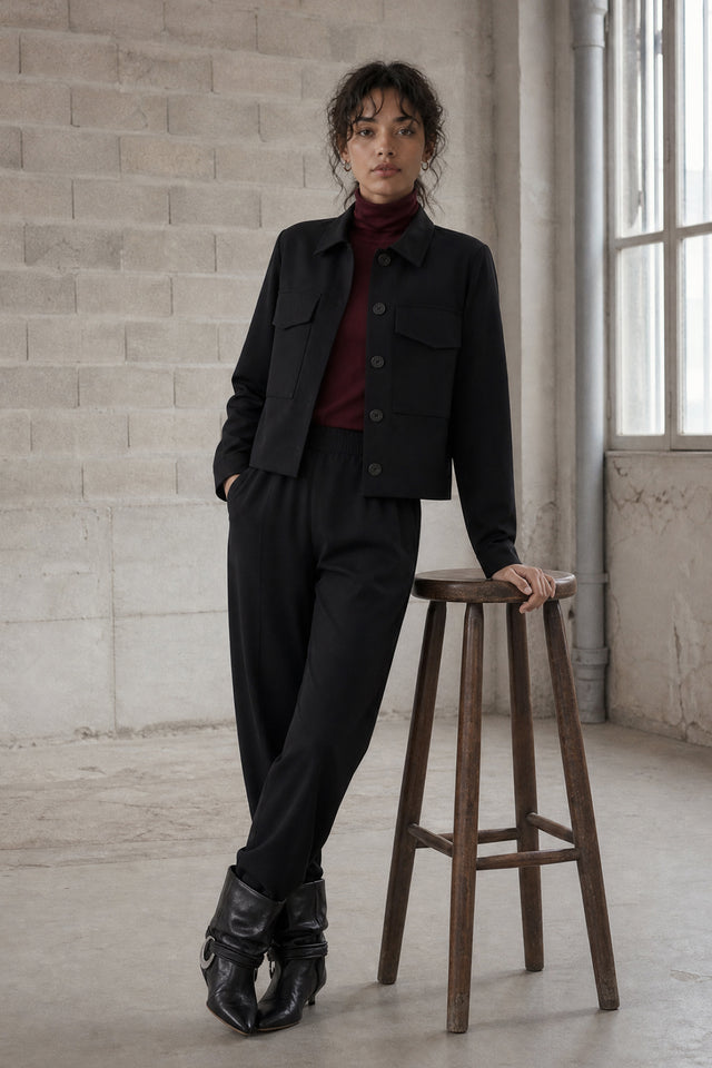 Ermanno jacket technical jersey | Black