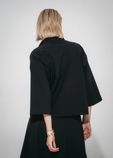 Fancy bengalina jacket | Black