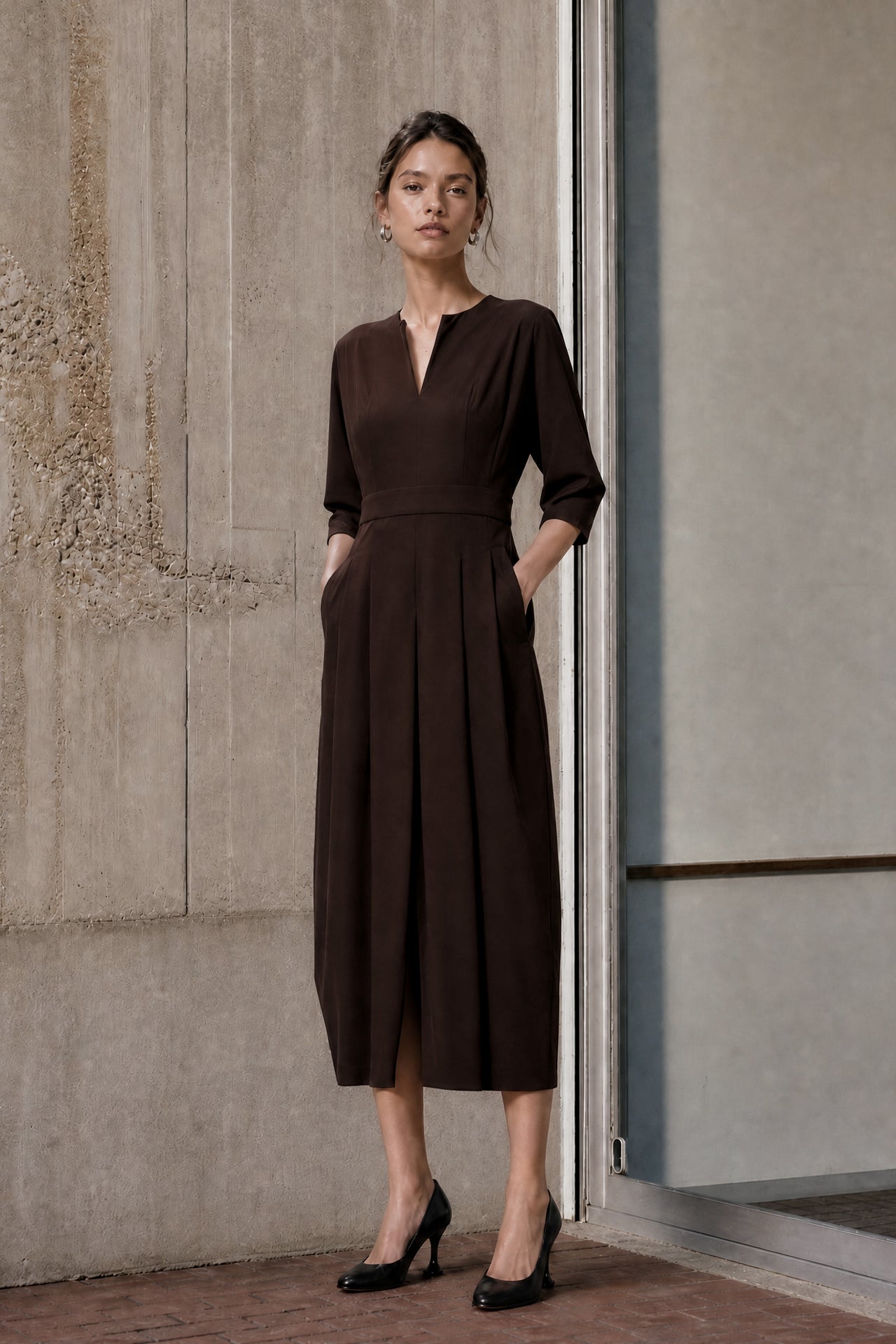 Gaara dress technical jersey | Chocolate