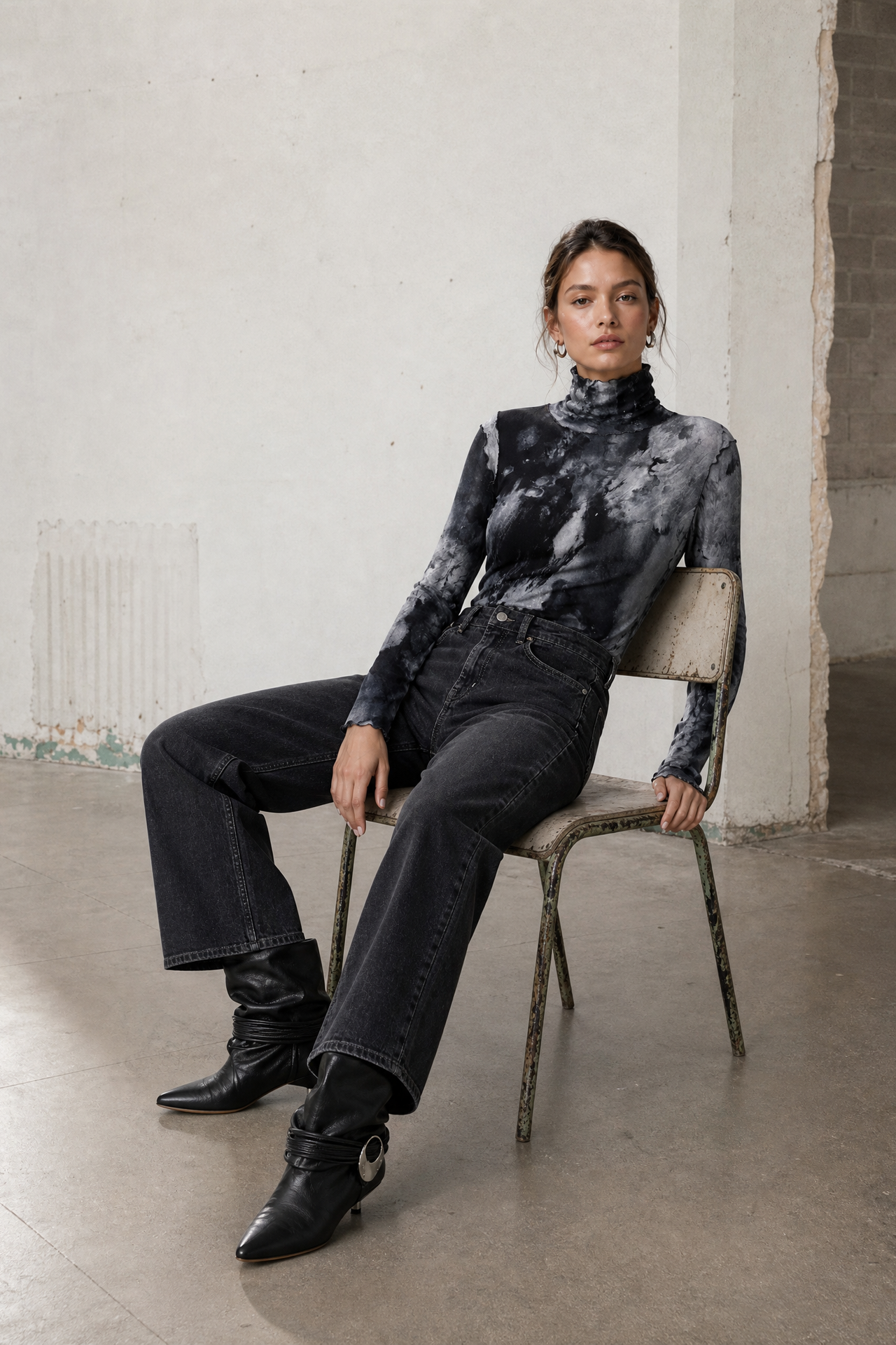 Janice allover print top | Allover