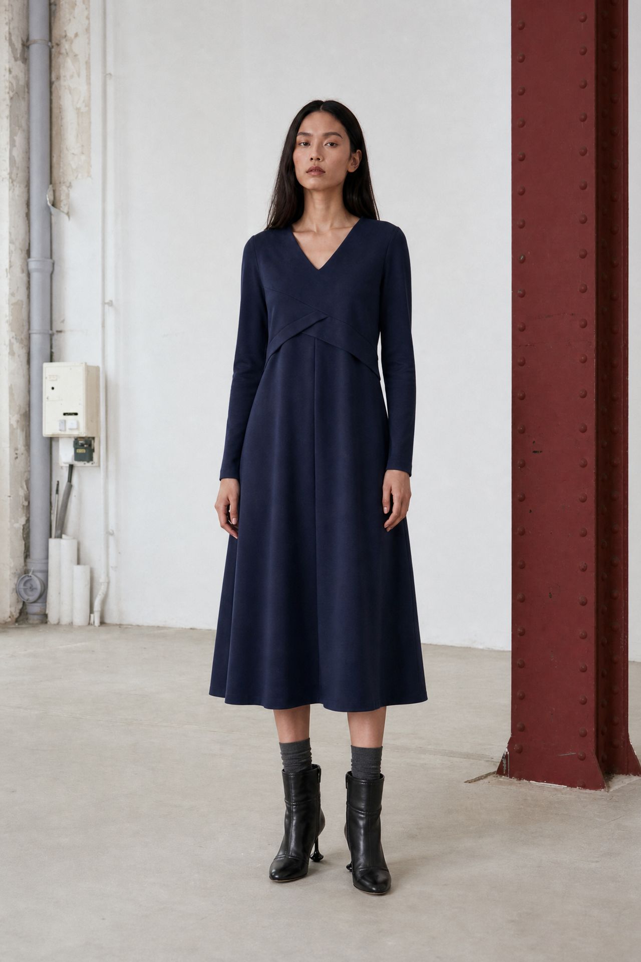 Anita dress technical jersey | Blue