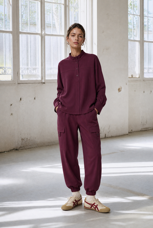 Angelika top technical jersey | Cherry