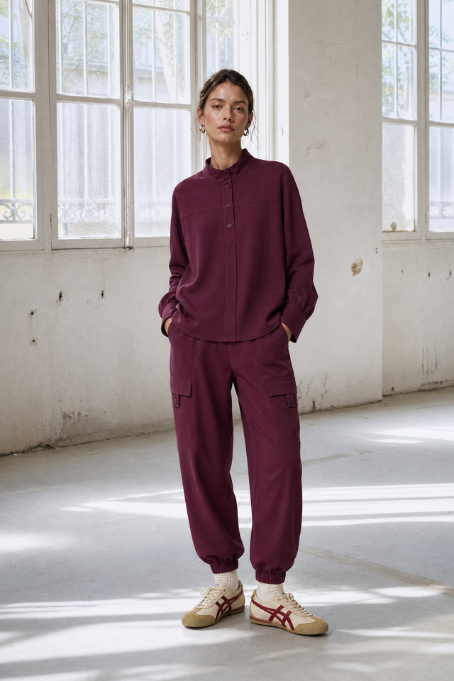 Angelika top technical jersey | Cherry
