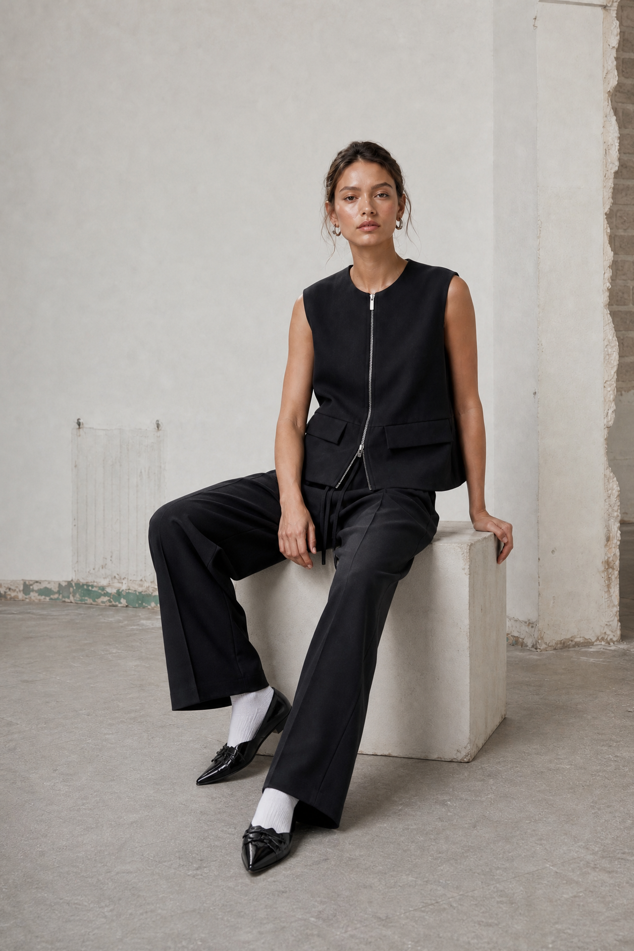 Giorgino vest technical jersey | Black