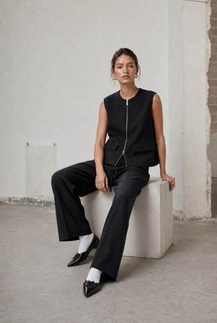 Giorgino vest technical jersey | Black