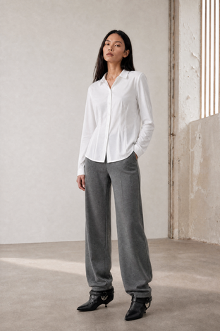 Marcellina blouse technical jersey | White