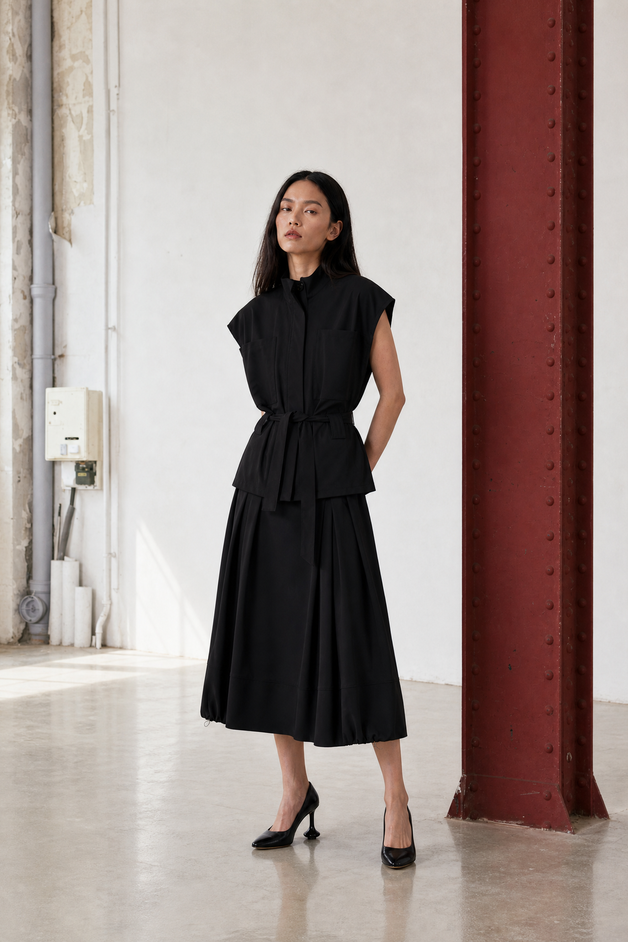 Heide skirt technical jersey | Black