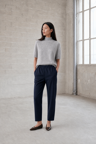 Alpaca knitted dyed top WP09 | Light Grey