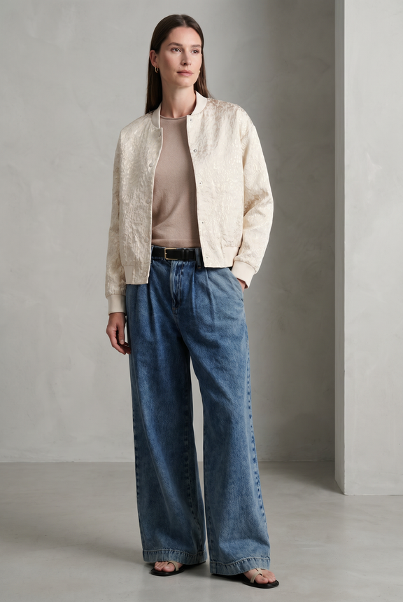 Maki jackard bomber | Beige