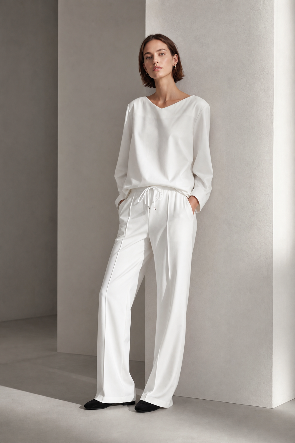 Adelia blouse soft Punto Milano jersey | Panna