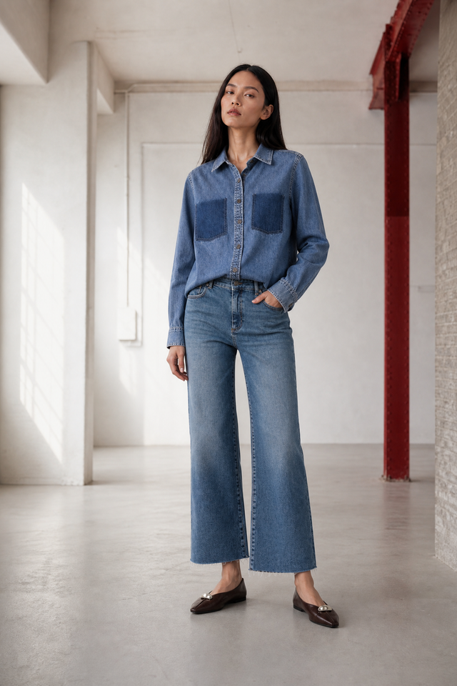 Saige ankle leg Kyoto jeans | Flu Blue