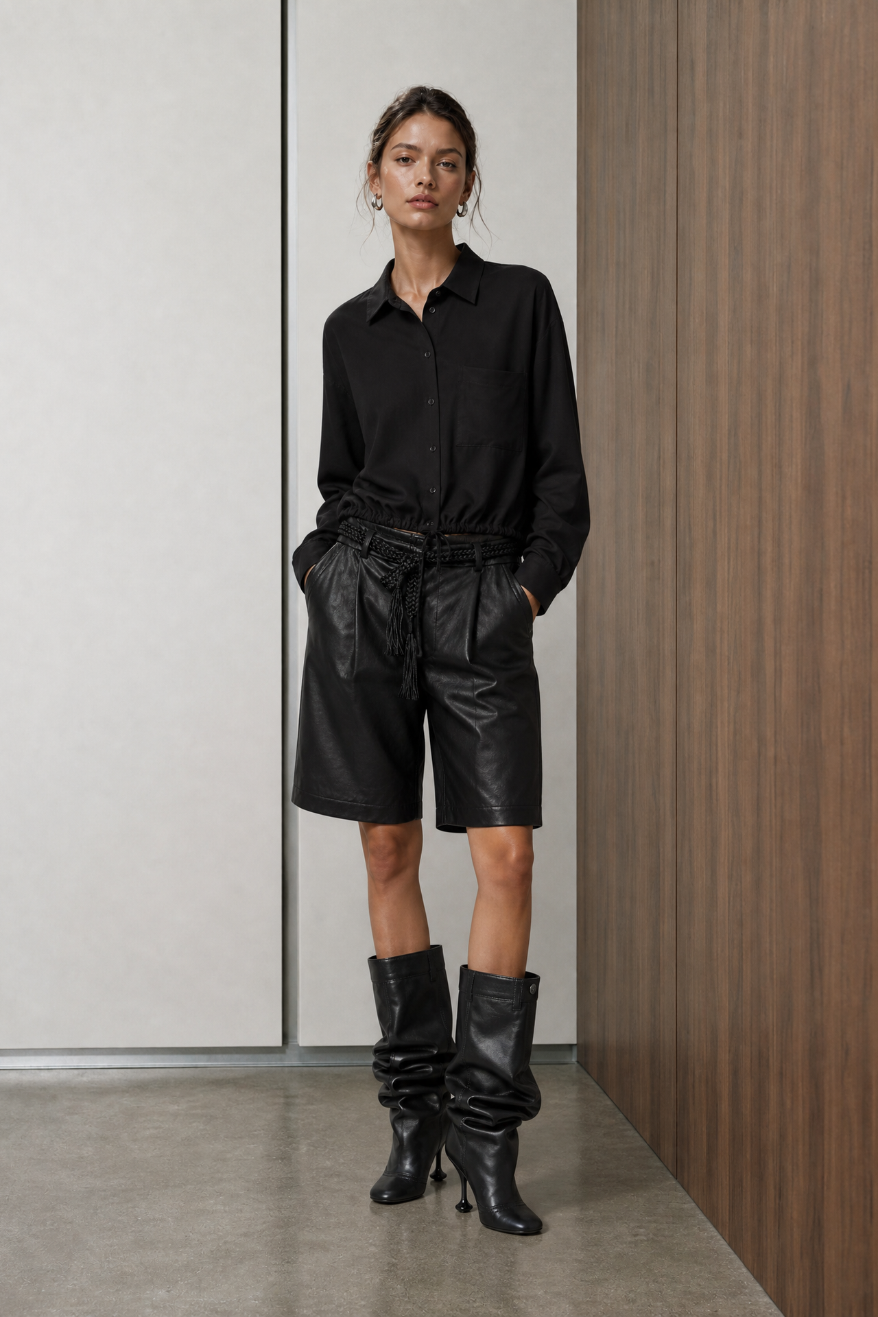 Carmen blouse technical jersey | Black