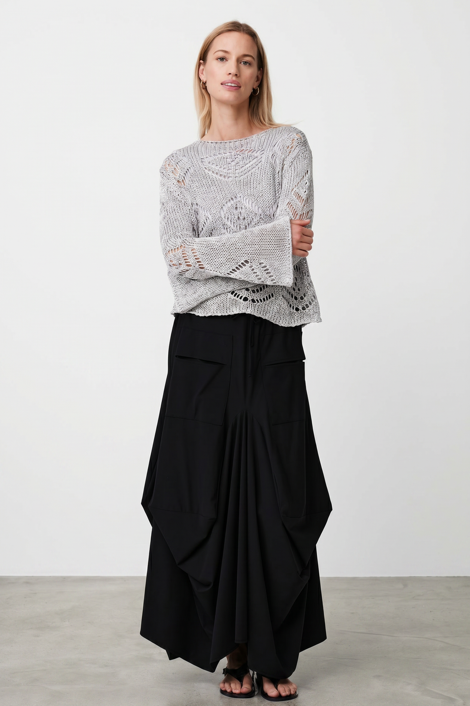 Nell skirt technical jersey | Black