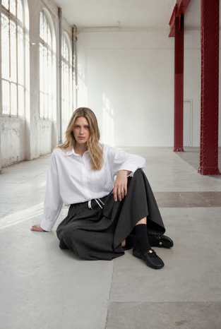 Carmen blouse technical jersey | White