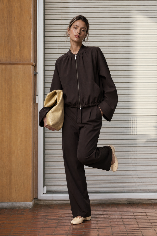 Evo wide-leg technical jersey pants | Chocolate