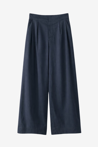 Harlow cotton fancy pants | Navy
