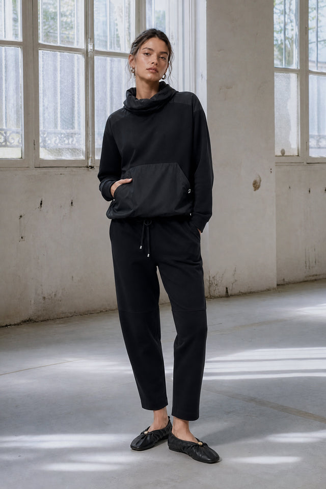 Iseo combi punto Milano long sweater | Nero