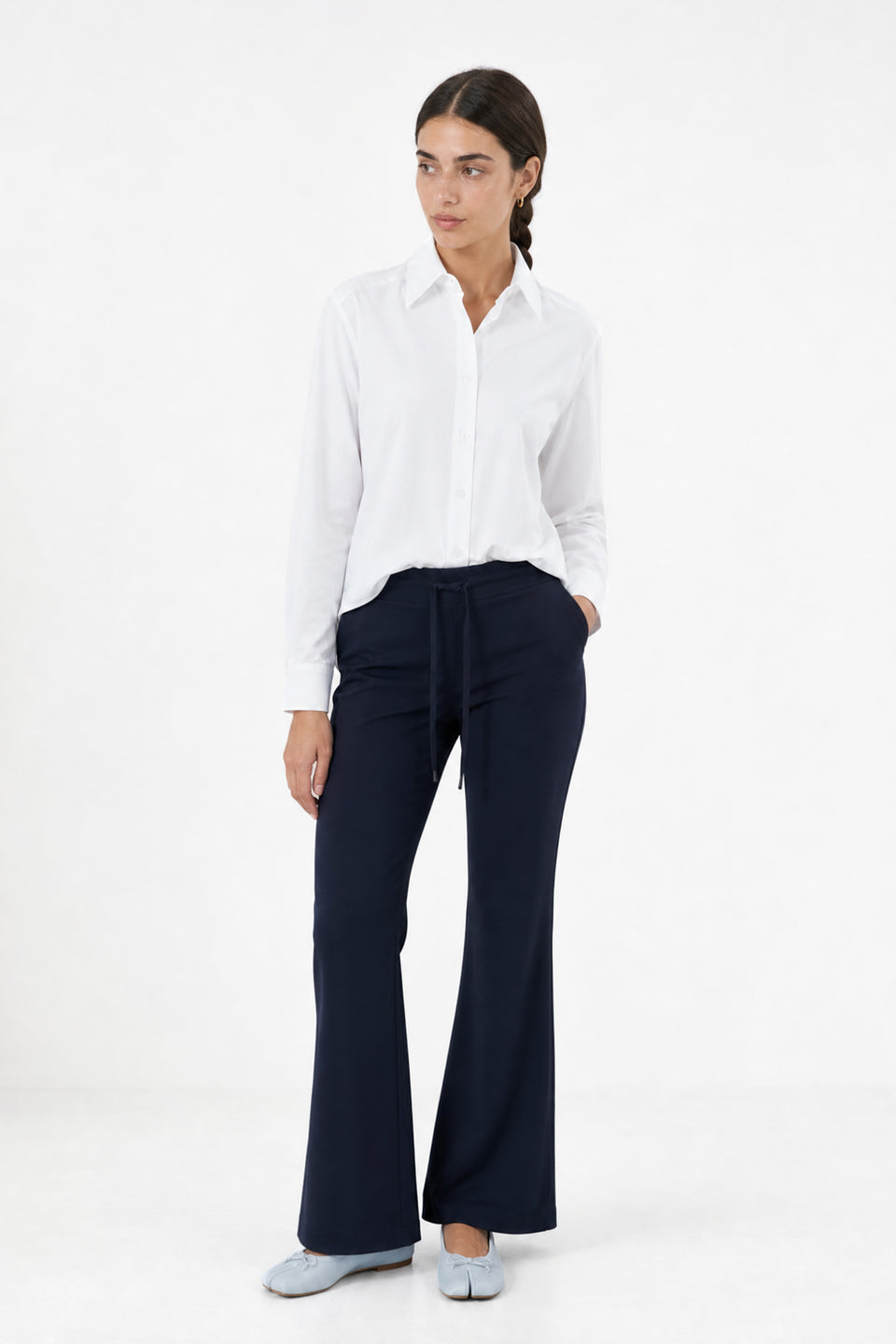 Ivona blouse technical jersey | White
