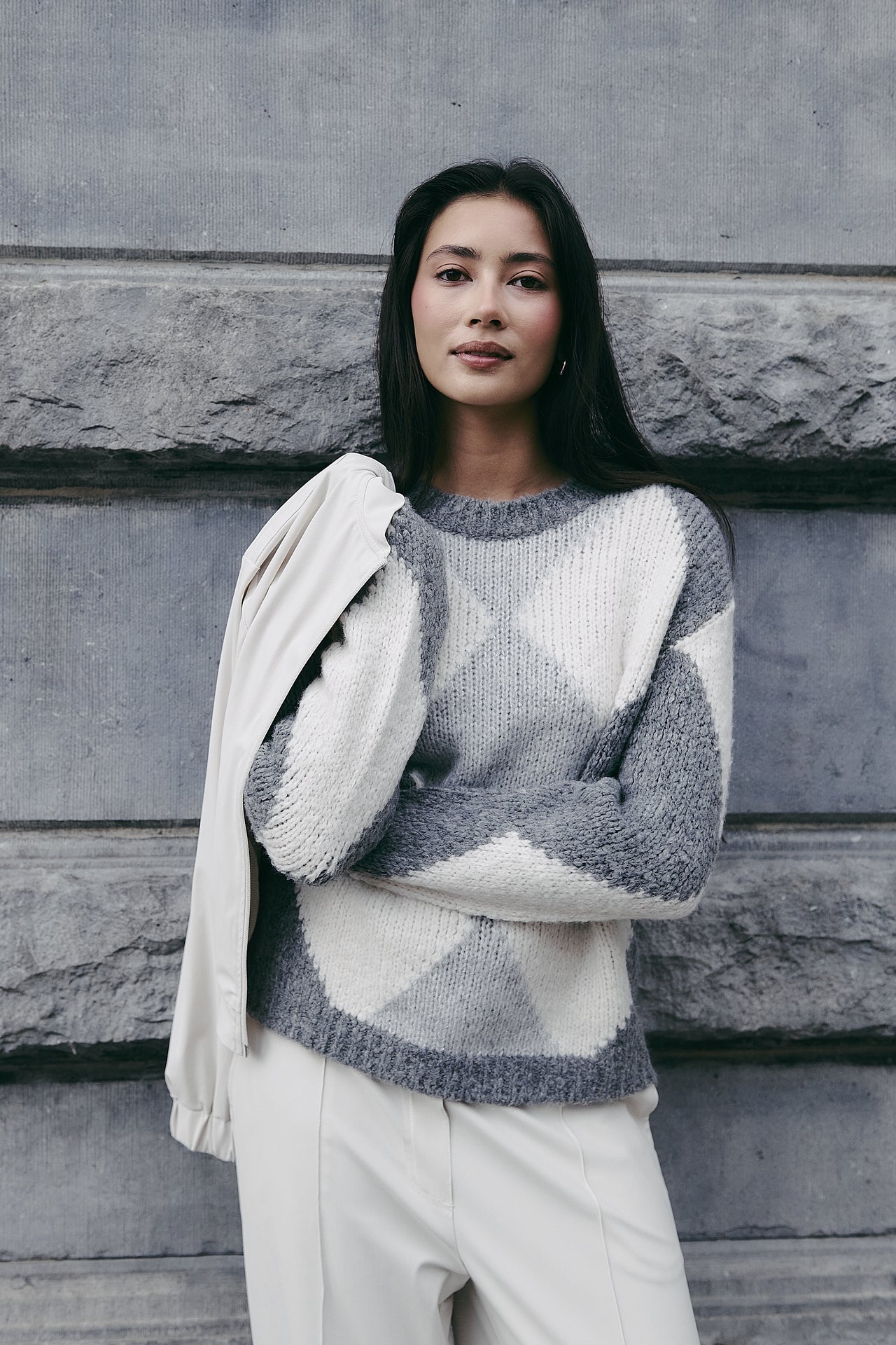 Pullover rhomboids 1082 | Grey