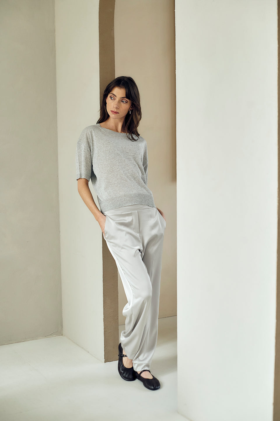 Fine Viscose Top 26011 | Silver