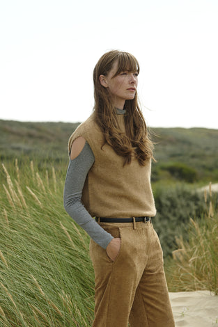 Alpaca Vest H24179 | Camel