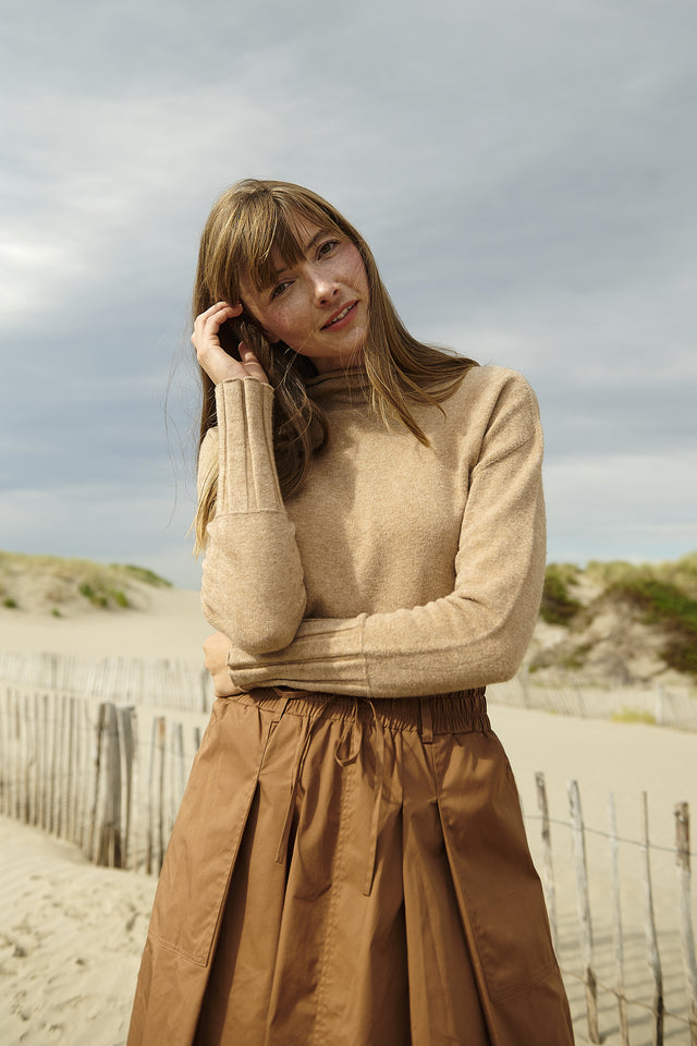 Pullover viscose NB2275 | Beige Melange