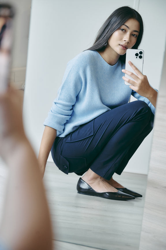 Pullover seamless viscose NB2167 | Light Blue