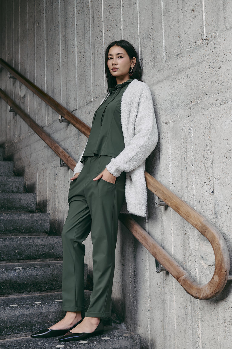 Doris pants brush tech jersey | Army