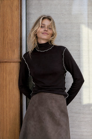 Janice viscose top | Brown