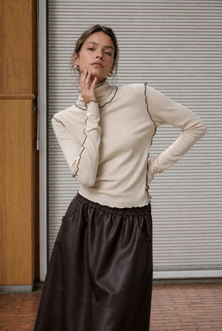 Janice viscose top | Capuccino