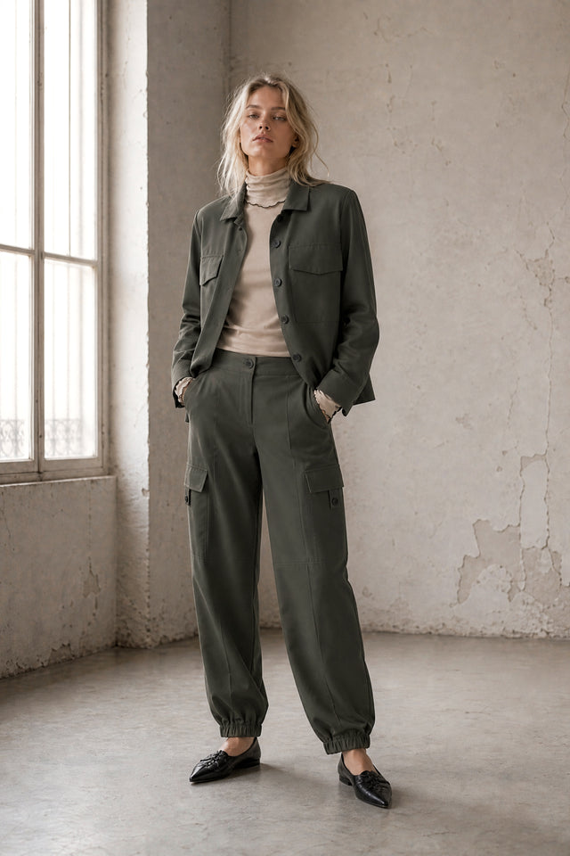 Jannes pants technical jersey | Army