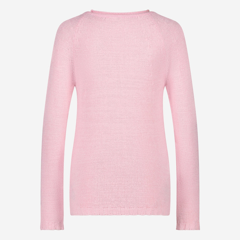 Wholegarment pullover | Pink