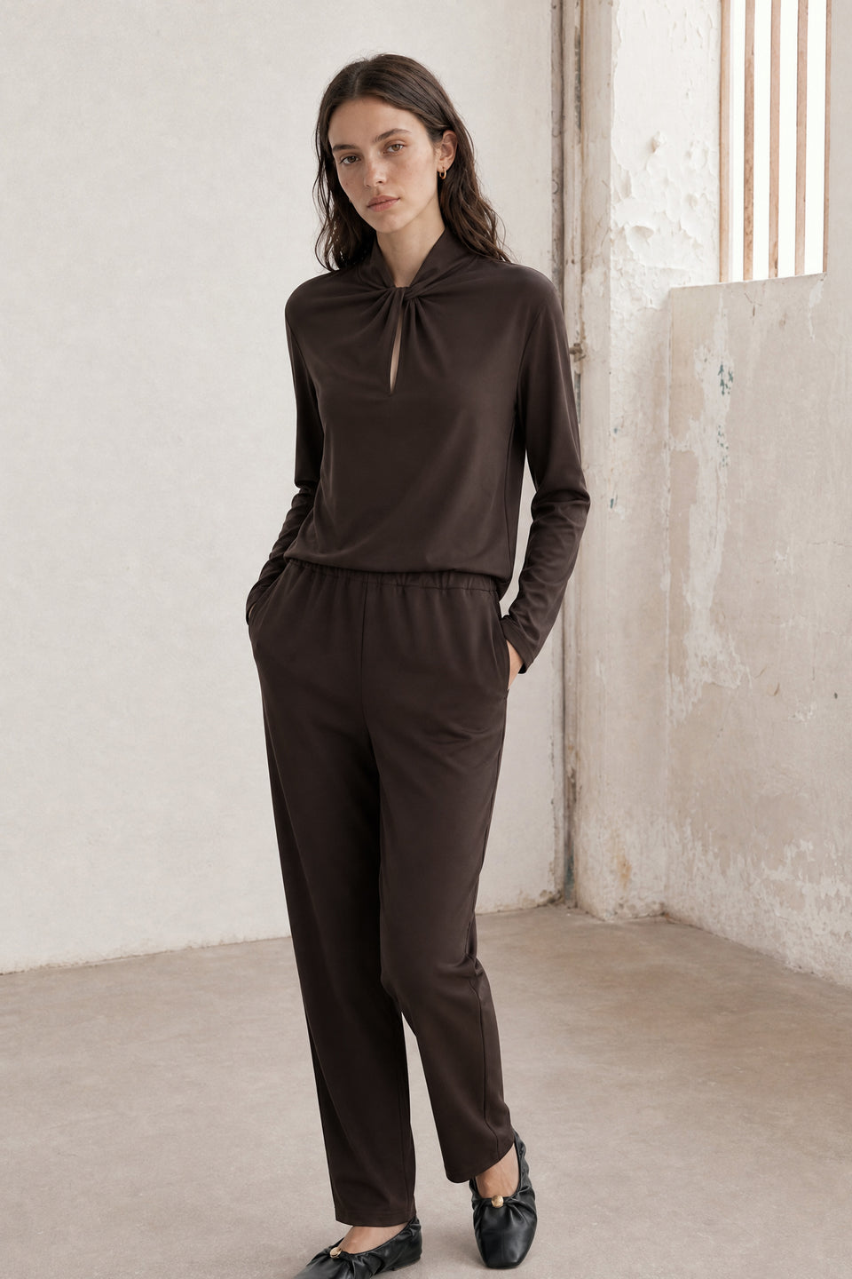 Ken top technical jersey | Chocolate