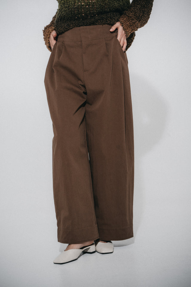 Harlow cotton fancy pants | Brown