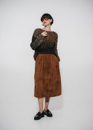 Isla suede effect skirt | Ohra