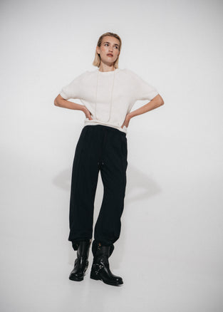Alpaca knitted top WP01 | Ecru