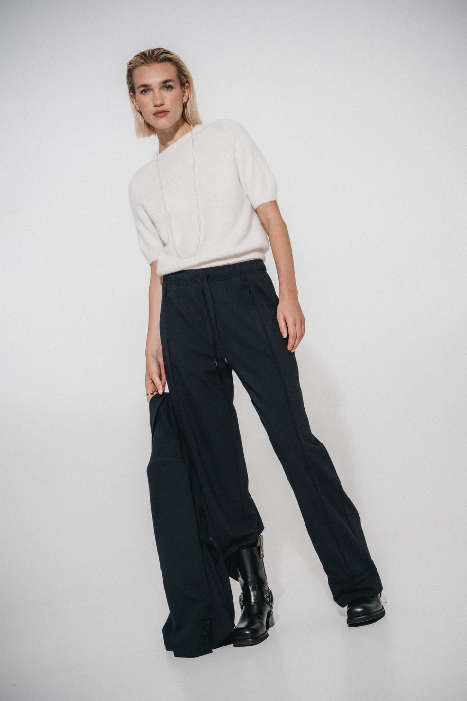 Serafina wide-leg pants | Dark Blue