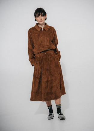 Isla suede effect skirt | Ohra