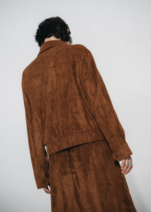 Pia suede effect bomber jacket | Ohra