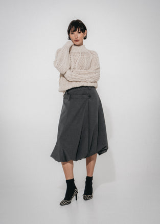 Cozy winter pullover 3094 | Ecru