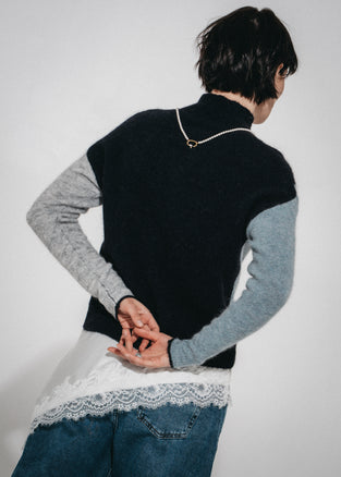Pullover rhomboid pattern 26556 | Blue