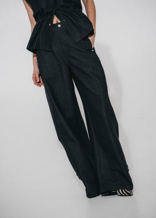 Viva indigo barel jeans | Dark Blue