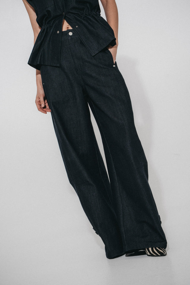 Viva indigo barel jeans | Dark Blue