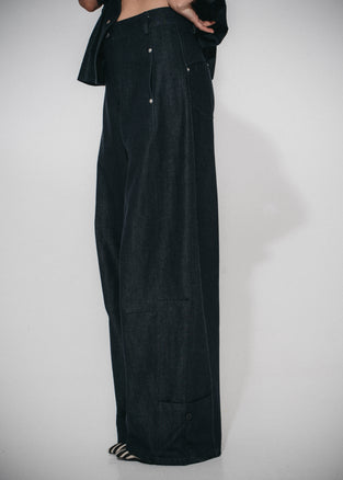 Viva indigo barel jeans | Dark Blue
