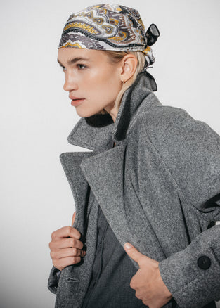 Long alveare coat 61633 | Grigio medio