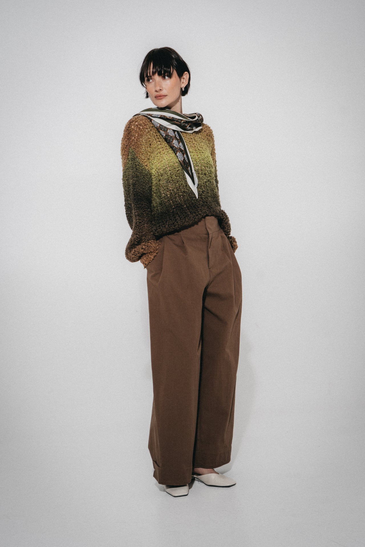 Harlow cotton fancy pants | Brown