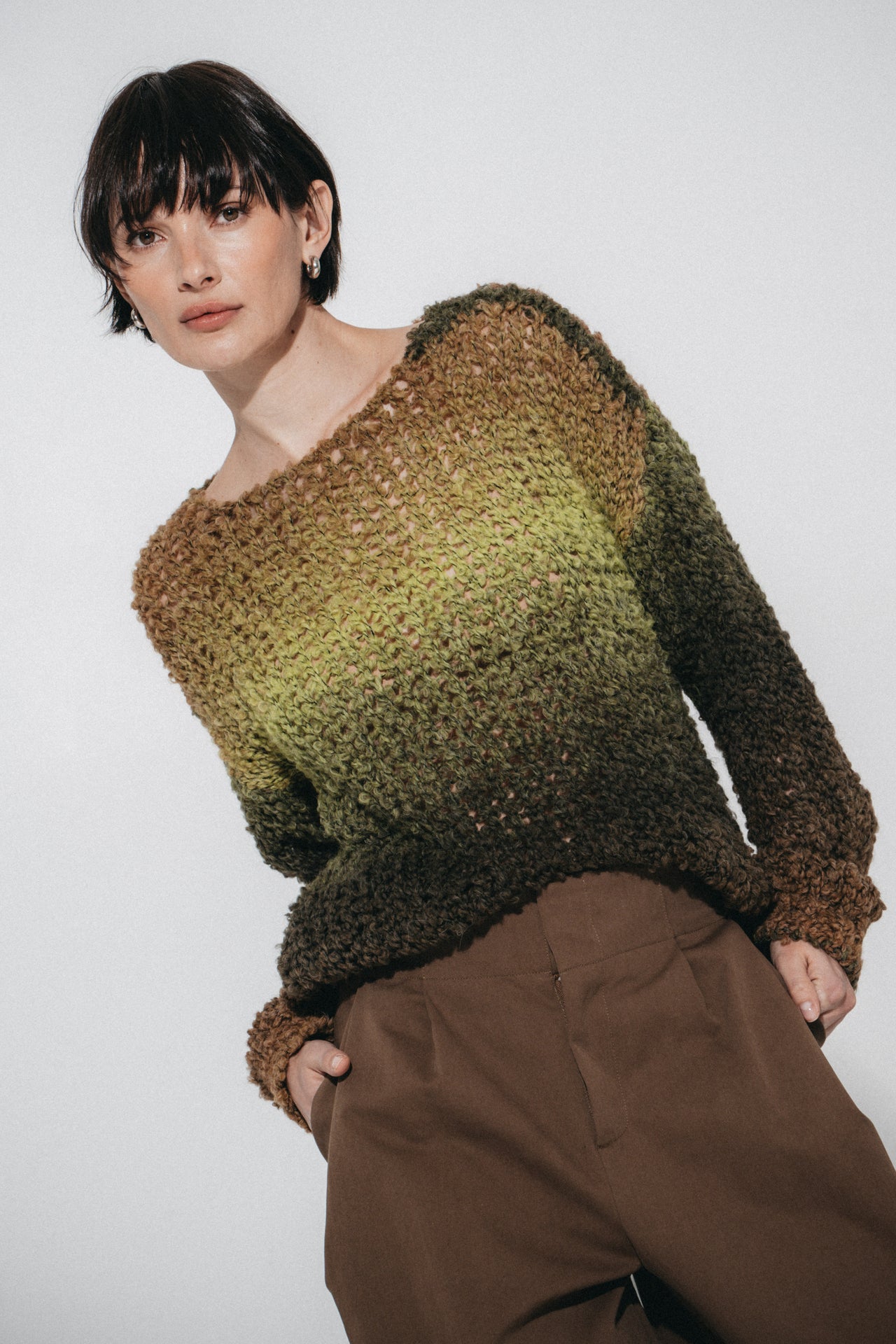 Cozy colour block pullover FA265 | Multi