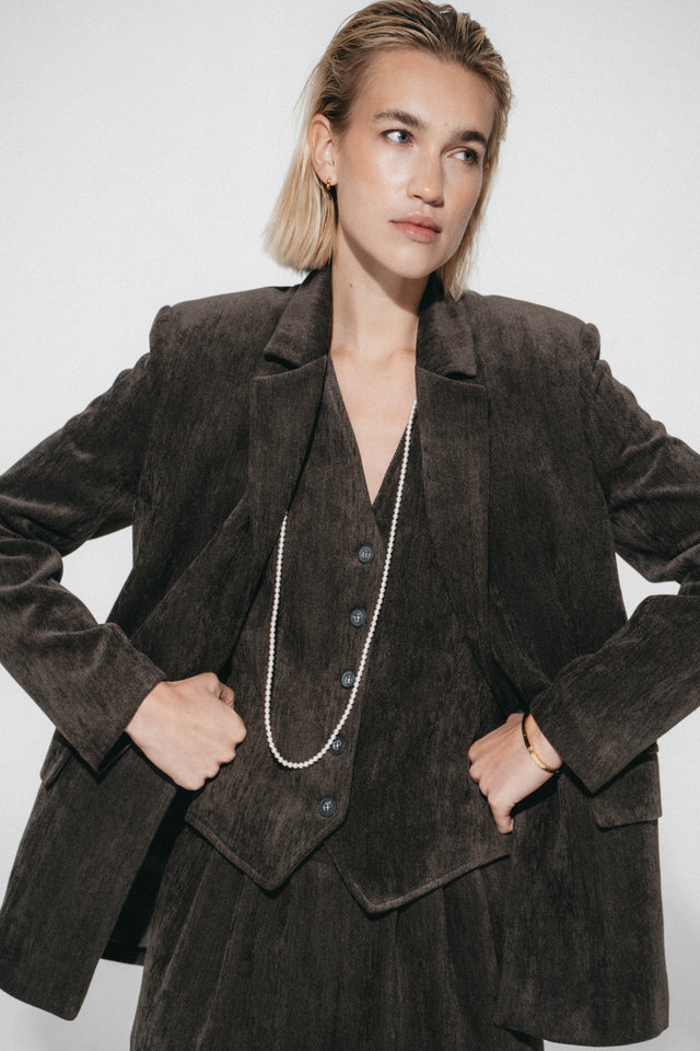 Lara chevron blazer | Army