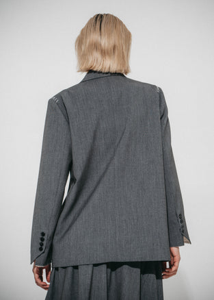 Lux move oversized blazer | Grey
