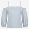 Samira cotton mix top | Light Blue